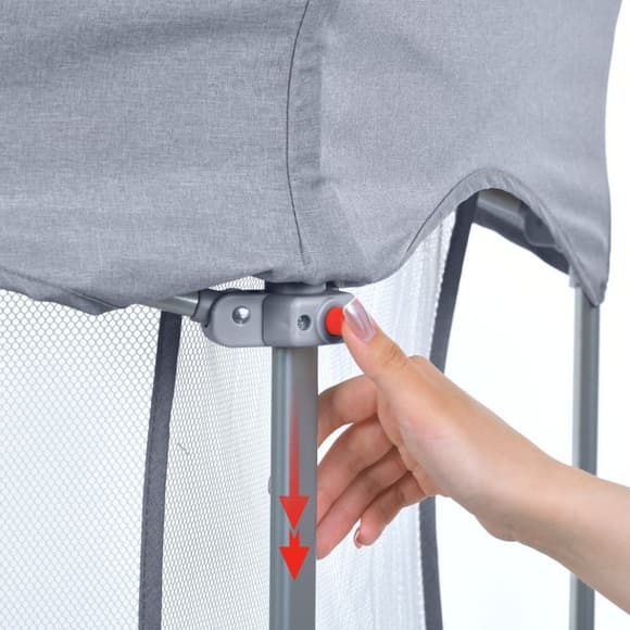 Дитячий манеж SWIFT 6 ME 1195 Gray 145х117х74 см