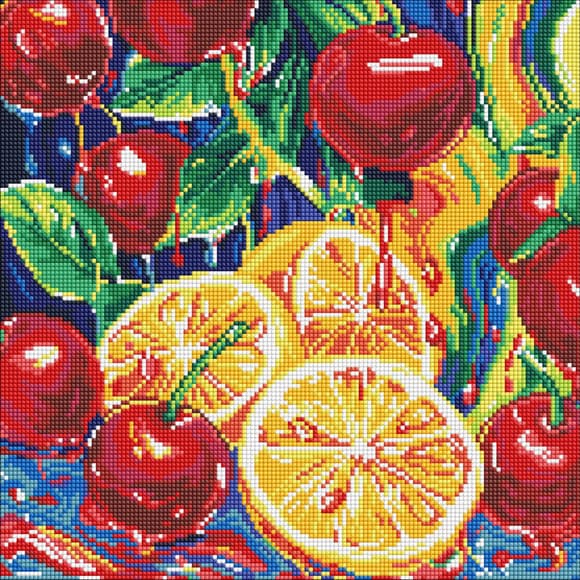 Алмазная мозаика "Сочное наслаждение" AMO8252, 40х40 см