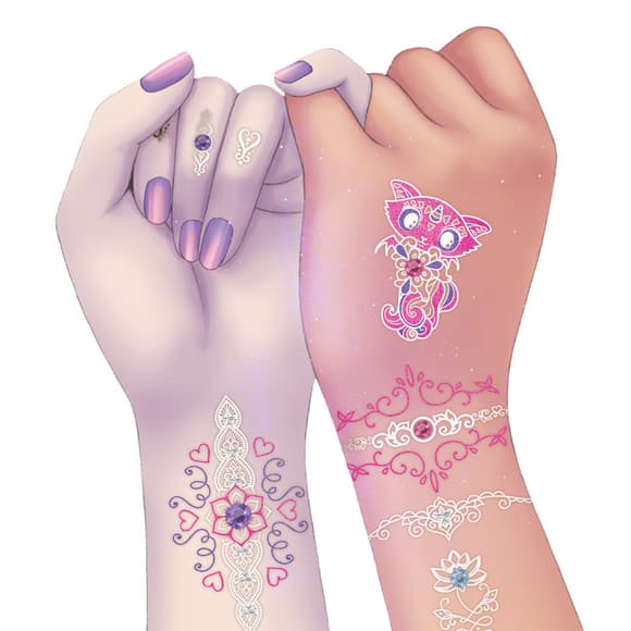 Набор для творчества Боди–арт: Звездное сияние Nebulous Stars 11012, 40 татуировок