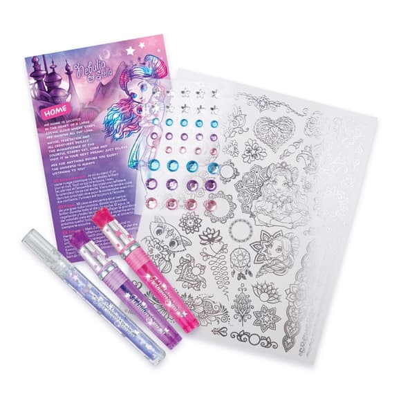 Набор для творчества Боди–арт: Звездное сияние Nebulous Stars 11012, 40 татуировок