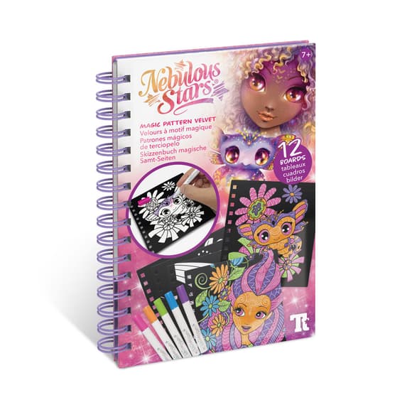 Набір для творчості Розмальовка: Візерунки на оксамиті Nebulous Stars 11026, 5 міні маркерів