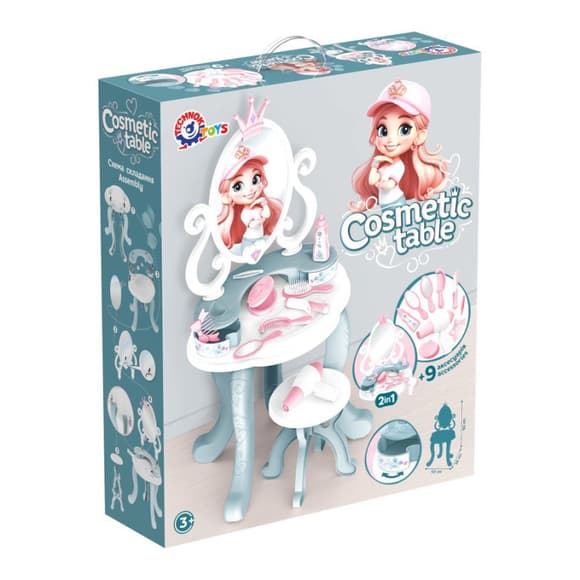 Детский игровой набор "Косметический столик" 1638TXK, безопасное зеркало