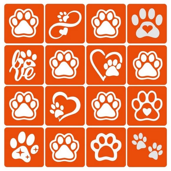 Набор трафаретов для био-тату "Таба лапки" taba-lapki-16