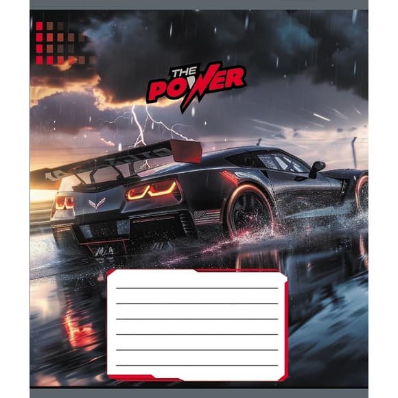 Зошит учнівський "Супер сила" 012-510041C-5 в косу лінію, 12 аркушів