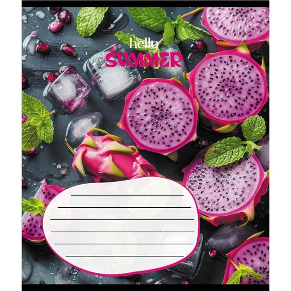 Тетрадь ученическая "Фруктовый сет" 018-530414K-3 в клеточку, 18 листов