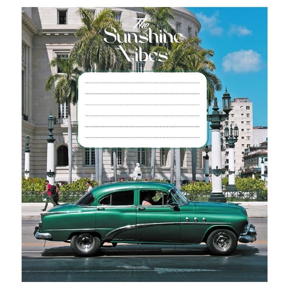 Тетрадь ученическая "Ретро авто" 024-550139K-1 в клеточку, 24 листа