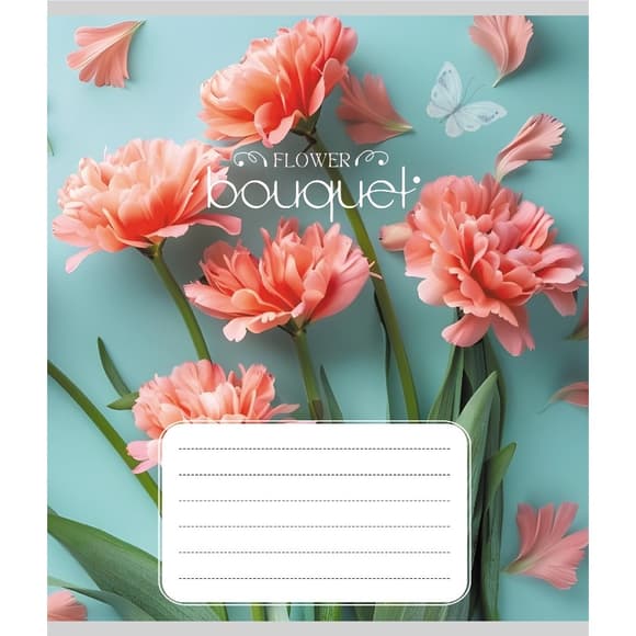 Тетрадь ученическая "Букет" 024-550337K-5 в клеточку, 24 листа