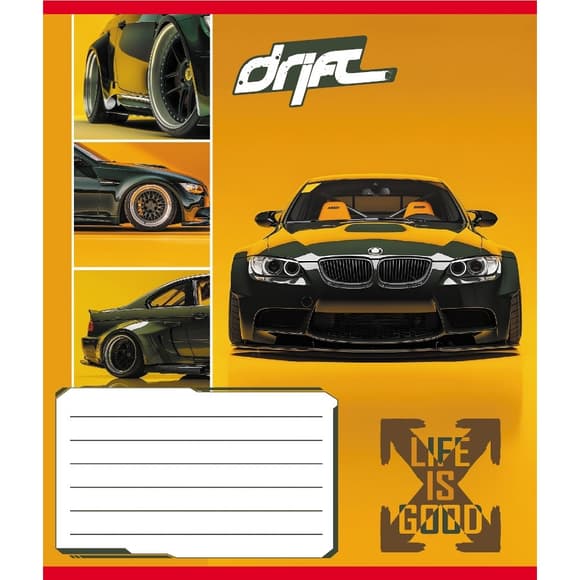 Тетрадь ученическая "Дрифт" 024-550368K-4 в клеточку, 24 листа