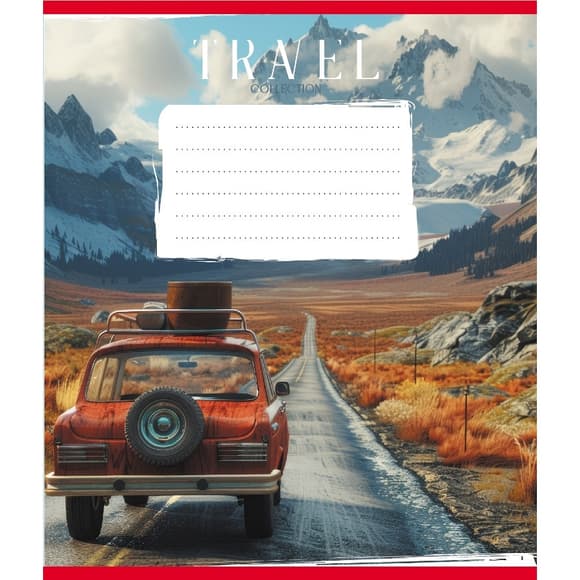 Тетрадь ученическая "Путешествие на авто" 036-570083K-1 в клеточку, 36 листов