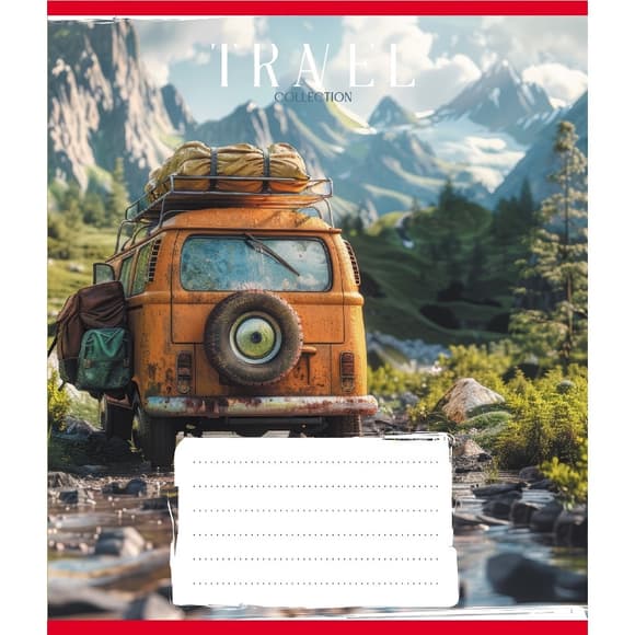 Тетрадь ученическая "Путешествие на авто" 036-570083K-3 в клеточку, 36 листов