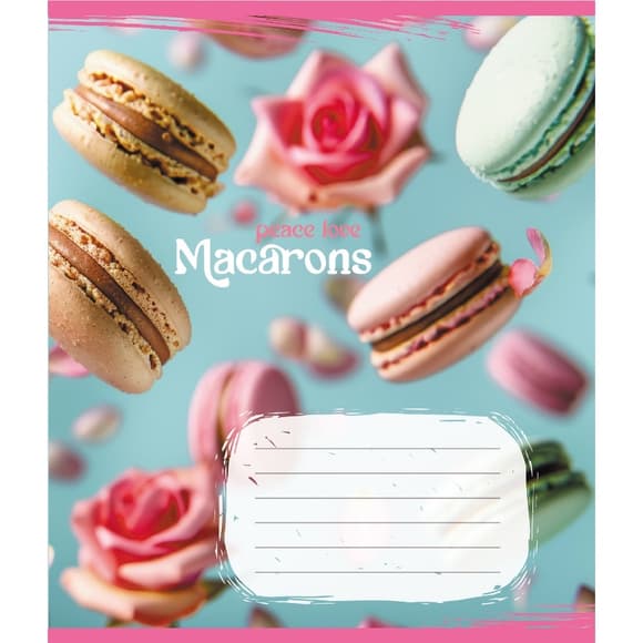 Зошит загальний "Макаруни" 048-590197K-1 в клітинку, 48 аркушів