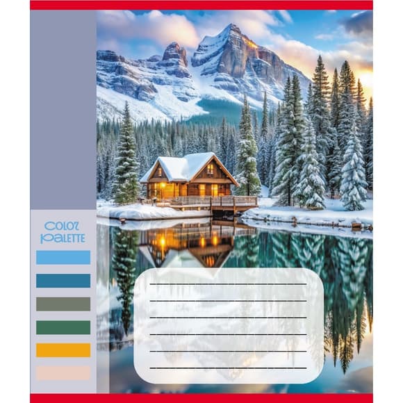 Тетрадь общая "Цвета гор" 060-610093K-5 в клеточку, 60 листов