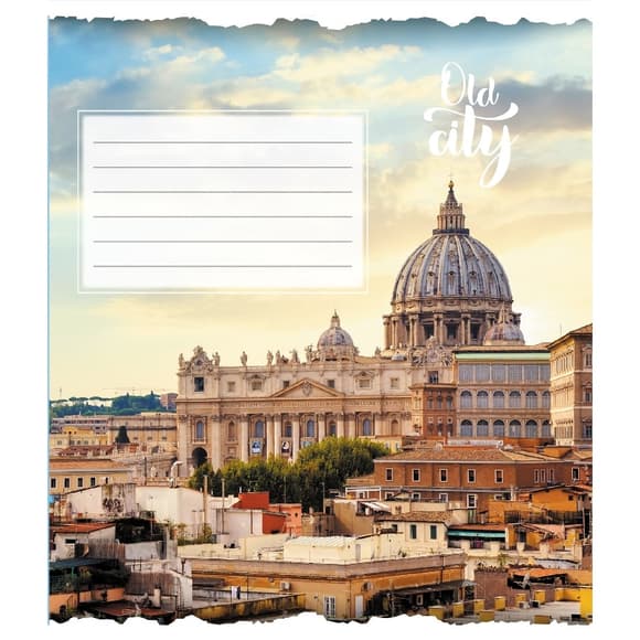 Тетрадь общая "Старый город" 096-630039K-1 в клеточку, 96 листов