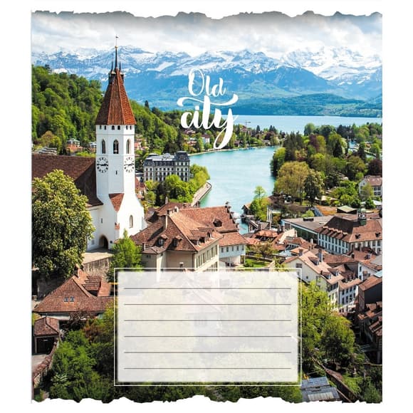 Тетрадь общая "Старый город" 096-630039K-3 в клеточку, 96 листов