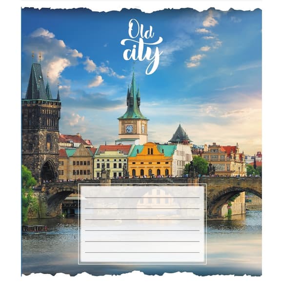 Тетрадь общая "Старый город" 096-630039K-5 в клеточку, 96 листов