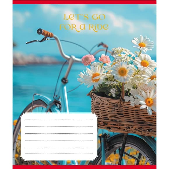 Зошит загальний "Велосипед" 096-630091K-1 в клітинку, 96 аркушів