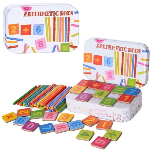 Деревянная игрушка Набор первоклассника MD 1887 цифры, знаки, числительные палочки