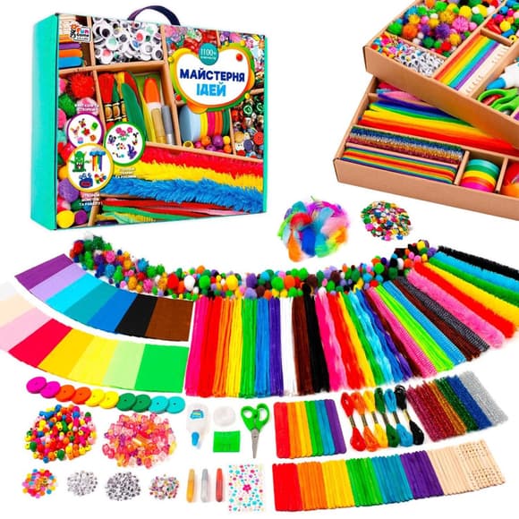 Набор для творчества Мастерская идей 4FUN Game Club 36627 более 1100 элементов