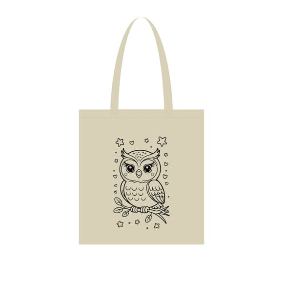 Эк осумка для покупок "Сова" Сумка-шоппер 190CCT-3, 38 x 42 см (190г/м2)