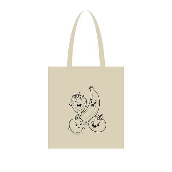 Экосумка для покупок "Фрукты" Сумка-шоппер 190CCT-6, 38 x 42 см (190г/м2)