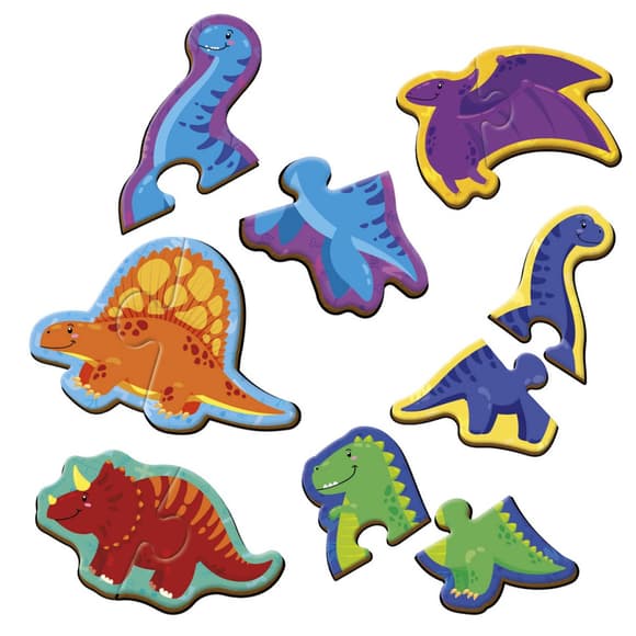 Дитячі магнітні пазли "Динозаври" VT1733-01, 6 картинок
