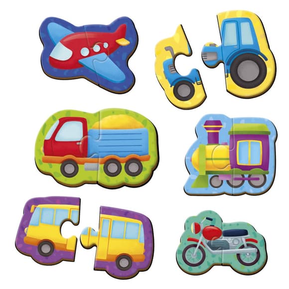 Детские магнитные пазлы "Транспорт" VT1733-02, 6 картинок