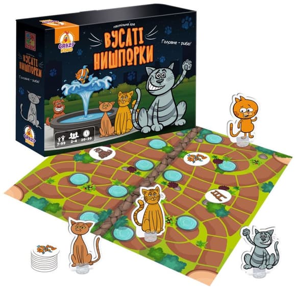 Настольная игра-бродилка "Усатые искатели" VT8055-44 с фигурками котов