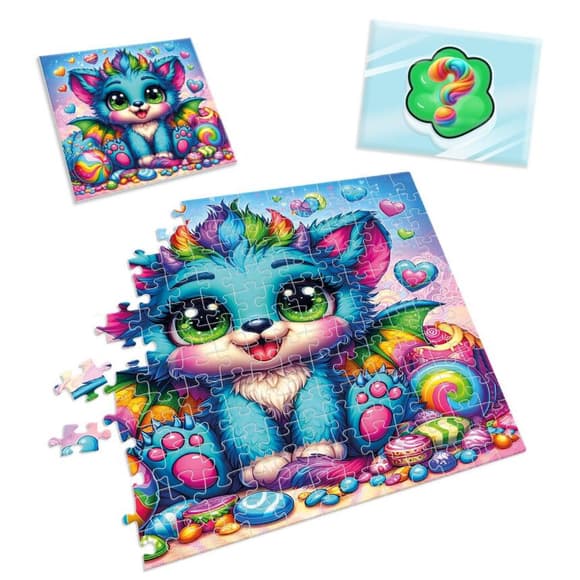 Дитячі пазли з сюрпризом "Бірюзовий дракончик" VT8030-04, 180 деталей