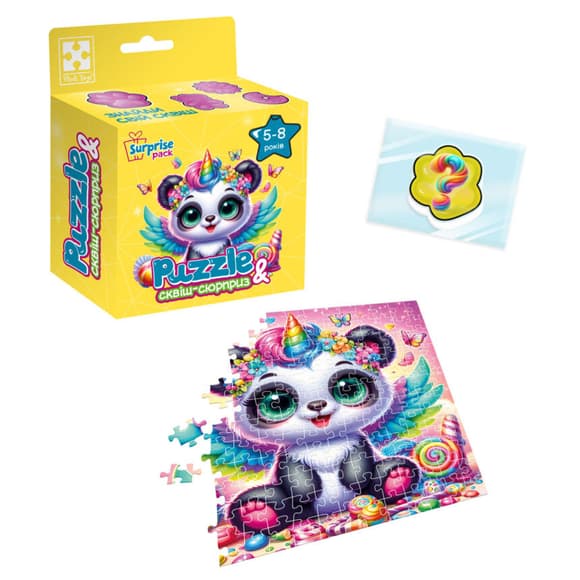 Дитячі пазли з сюрпризом "Панда-єдиноріжка" VT 8030-09, 180 деталей