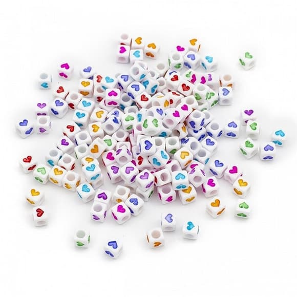 Декоративные бусинки для творчества Кубики Dom Busin УТ100030757 в упаковке 150 штук