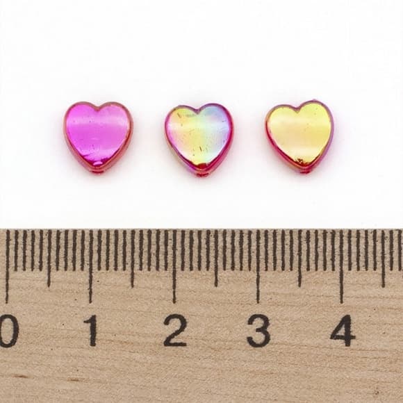 Декоративні намистинки для творчості Сердечка Будинок Бусин УТ100029498 в упаковці 130 шт