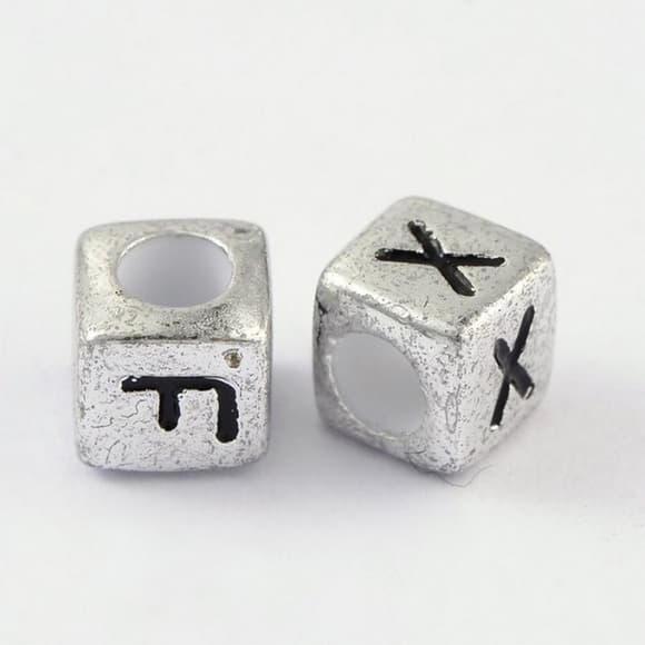 Декоративні намистинки для творчості Алфавіт Кубики Dom Busin УТ000004425 в упаковці 130 шт