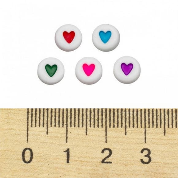 Декоративные бусинки для творчества Сердца Dom Busin УТ100031343 в упаковке 170 шт