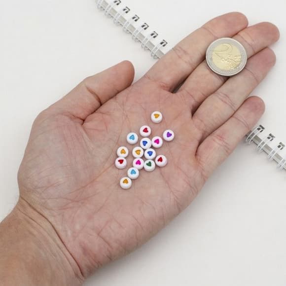 Декоративные бусинки для творчества Сердца Dom Busin УТ100031343 в упаковке 170 шт