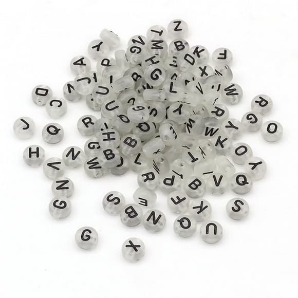 Декоративні намистинки для творчості Літери Dom Busin УТ100024898 в упаковці 170 шт