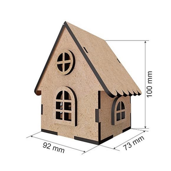Заготовка для декорування "Будиночок 12" FDPO-403 з LED свічкою в комплекті