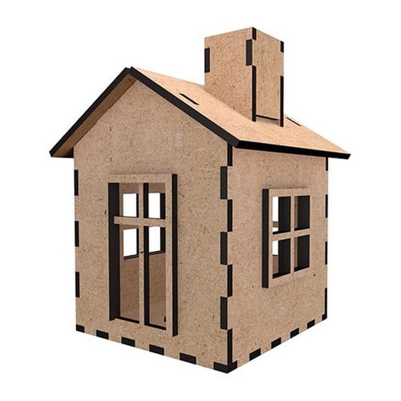 Заготовка для декорирования "Домик 9" FDPO-348 с LED свечой в комплекте