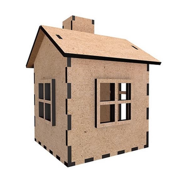 Заготовка для декорирования "Домик 9" FDPO-348 с LED свечой в комплекте