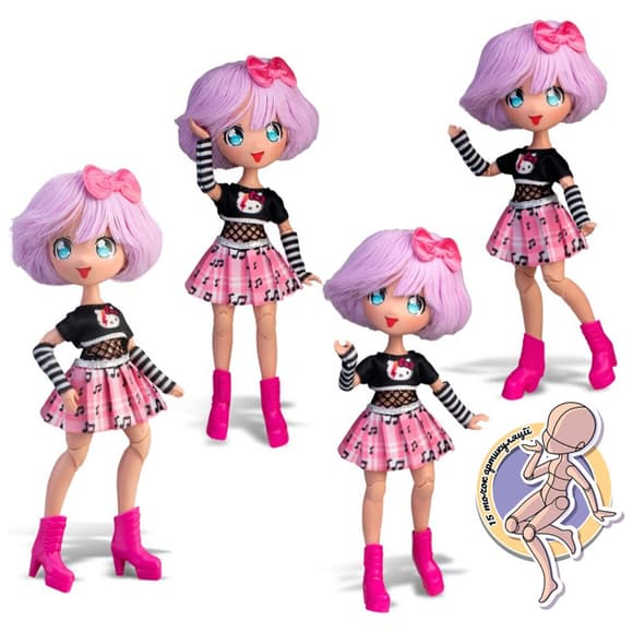 Дитяча лялька "Тедді Рок" 4SF Manga Dolls HKTF0100 серії "Hello Kitty" 