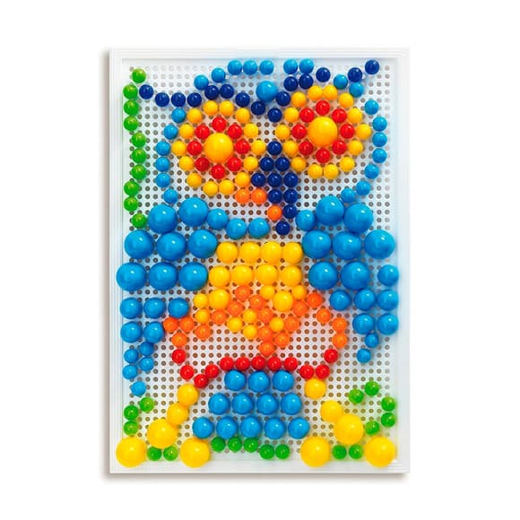 Розвиваючий набір мозаїки Quercetti 0950-Q, дошка 28х20 см 280 штук