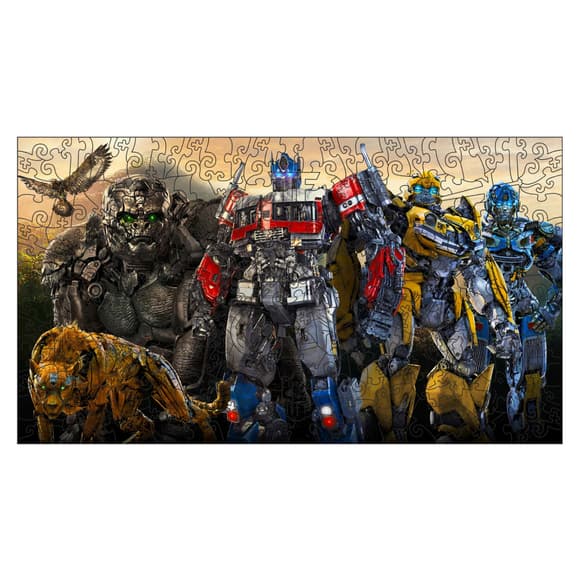 Фигурный пазл из дерева "Трансформеры" PZ004-A3C-AC 180-250 деталей, размер А3