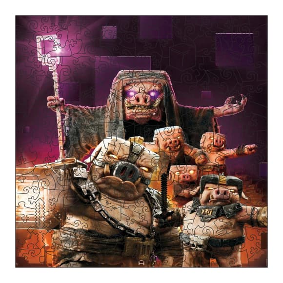 Фигурный пазл из дерева "Майнкрафт" PZ005-A3C-AC 180-250 деталей, размер А3