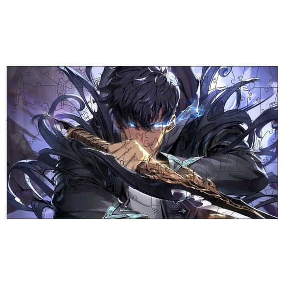 Фигурный пазл из дерева "Solo leveling" PZ008-A3C-AC 180-250 деталей, размер А3