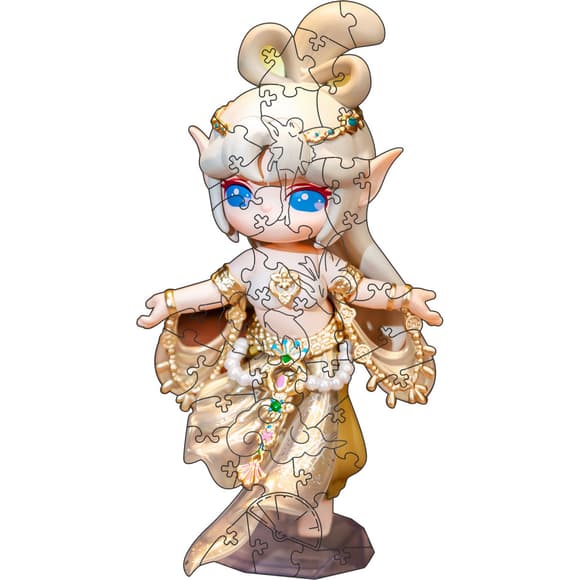 Фигурный пазл из дерева "Сури" PZ016-A4C-AC 75-125 деталей, размер А4