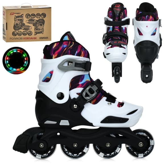 Детские раздвижные ролики A4159-M-W, размер 35-38