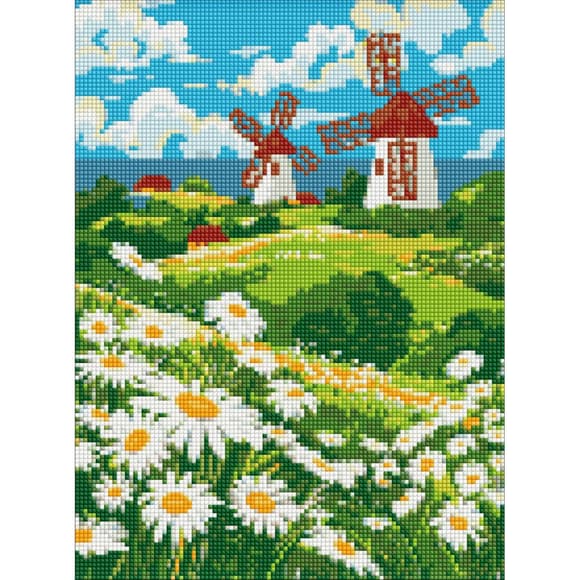 Алмазна мозаїка "Поле ромашок" ©art_selena_ua AMO8148, 30х40 см 