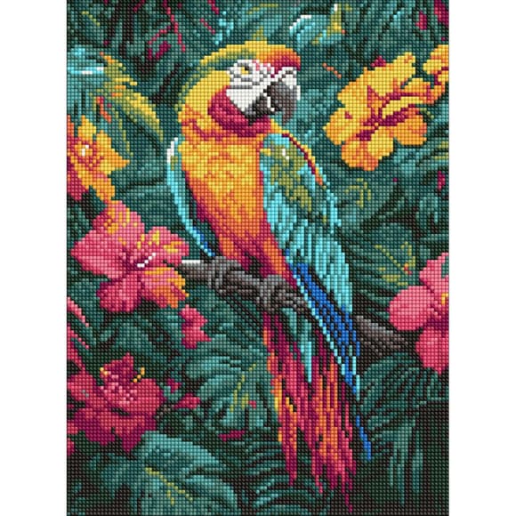 Алмазная мозаика "Тропическая птица" ©art_selena_ua AMO8163, 30x40см 