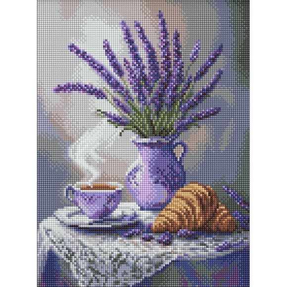 Алмазна мозаїка "Лавандовий натюрморт" ©art_selena_ua AMO8208, 30х40 см