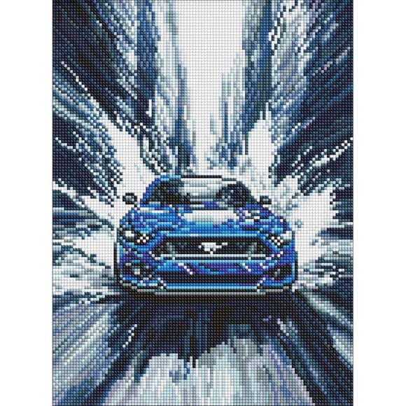 Алмазна мозаїка "Синій мустанг" ©art_selena_ua AMO8249, 30х40 см