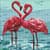 Алмазна мозаїка "Яскраві фламінго" ©art_selena_ua AMO8261, 30х30 см 